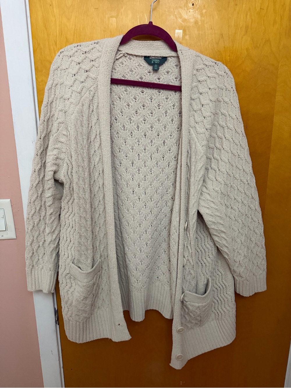 Cozy Open-Front Cable Knit Cardigan Sweater - Cream